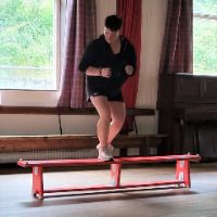 woman doing bench exercises